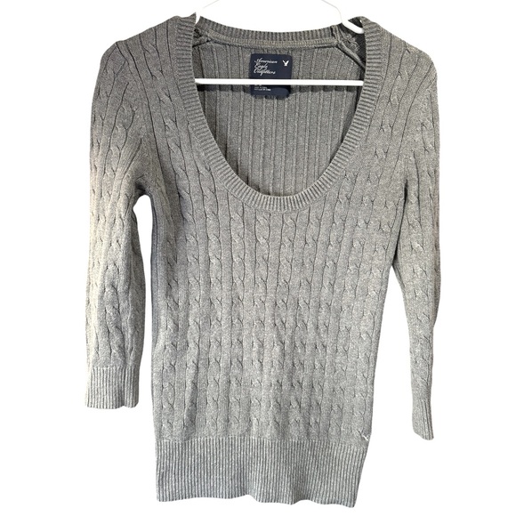 🦩5/$30🦩 American Eagle 3/4 length sleeve Sweater - Picture 1 of 2